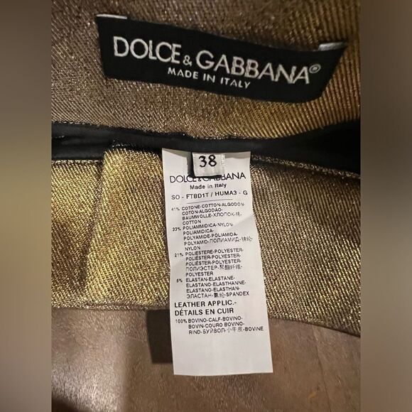 Dolce and Gabbana gold shorts size 38 (US2) - Picture 10 of 12